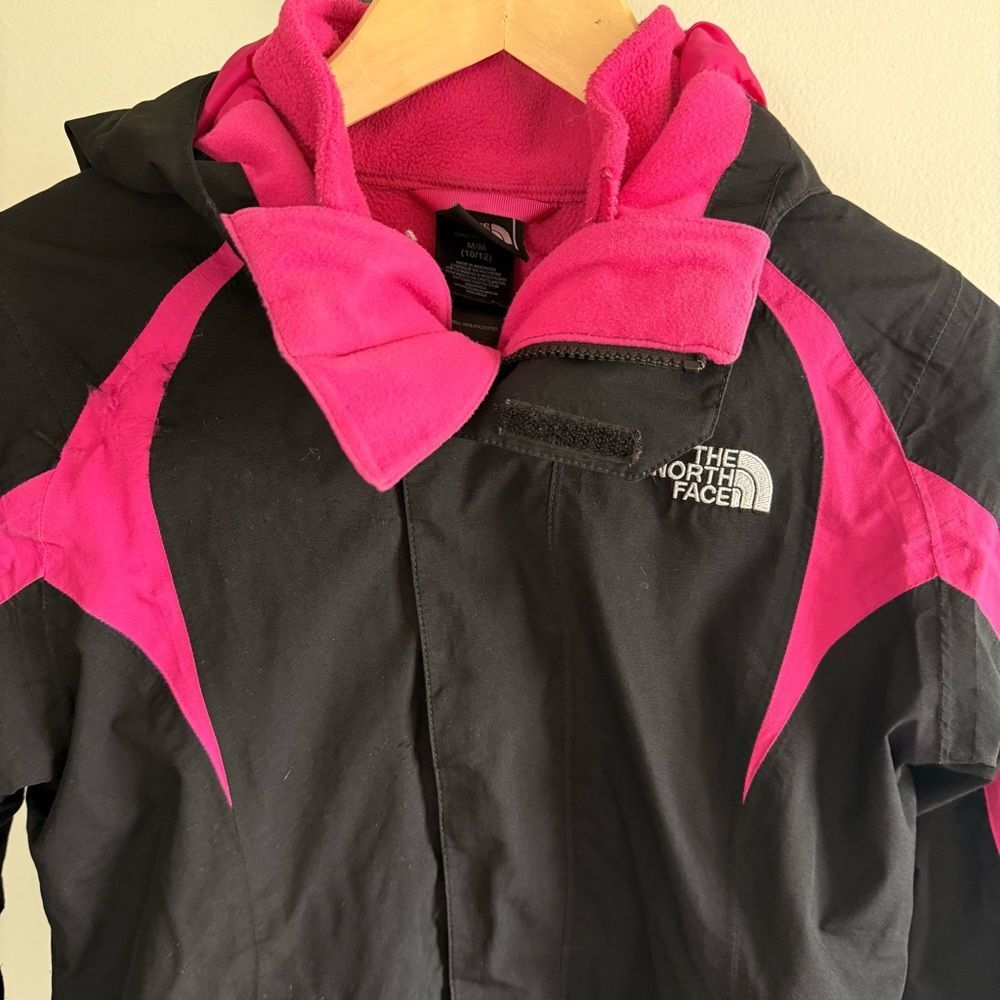 The North Face Girls Black Pink Jacket 3-in-1 jacket Ski Jacket Medium 10/12 - Picture 9 of 10